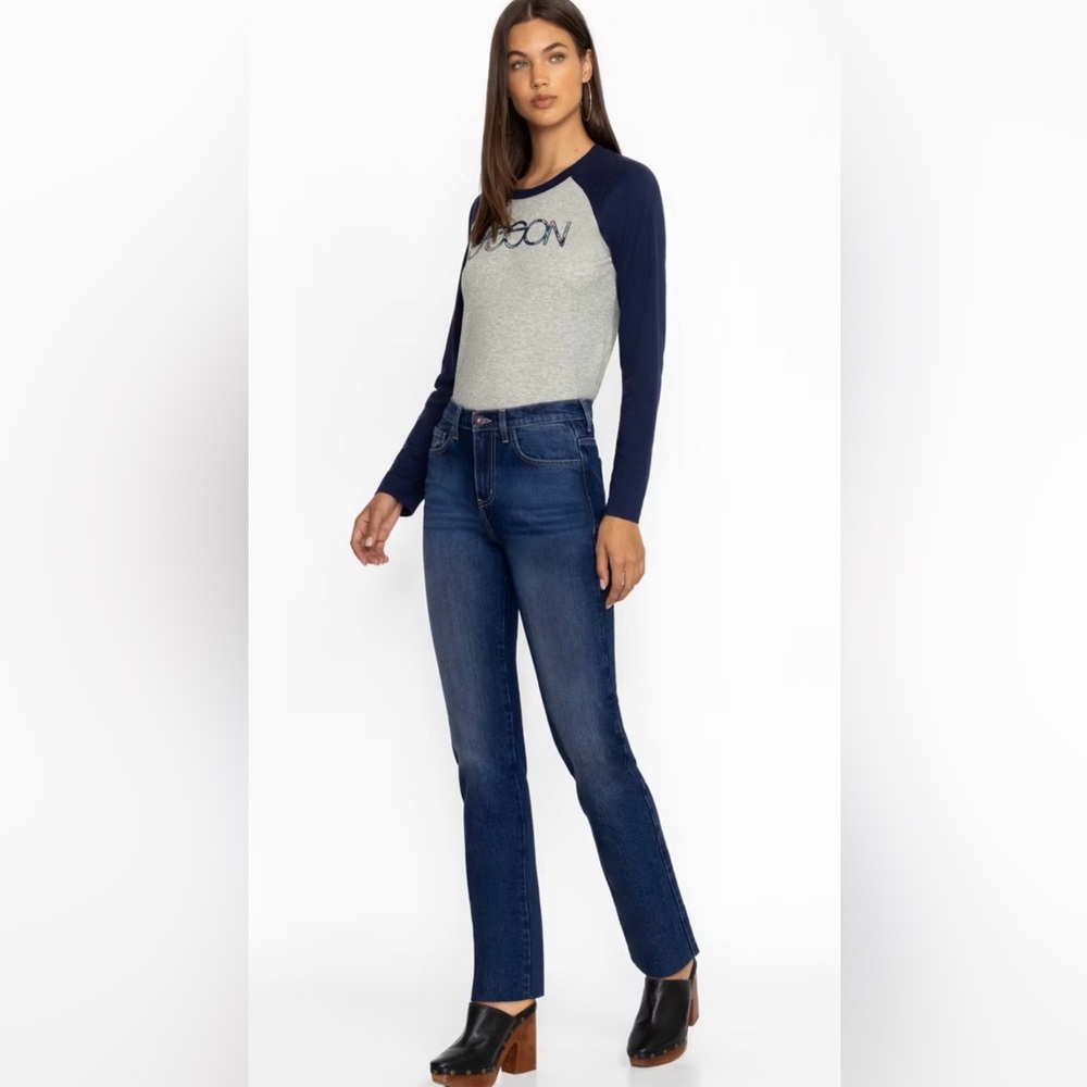 NWT originally $198 Johnny Was Sasson Sancere Straight Leg Jean size 32 - Picture 2 of 16